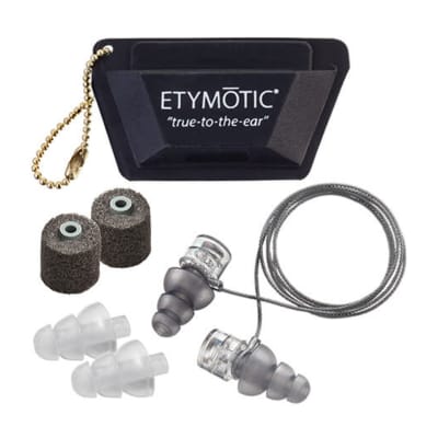Etymotic ER20XS High Fidelity Large Fit Earplugs, One Pair + Cord and Carry Case image 1