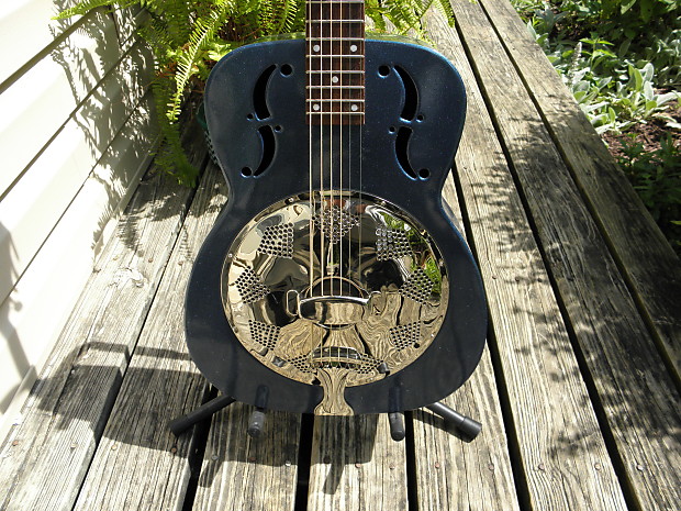 人気の Johnson, JM-996 Reverb | Cone National Sparkle, Blue Resonator ギター