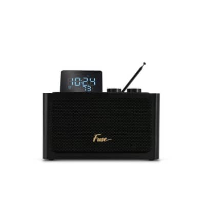Fuse Zide Vintage Retro LCD Alarm Clock Radio Bluetooth Speaker - Black image 3