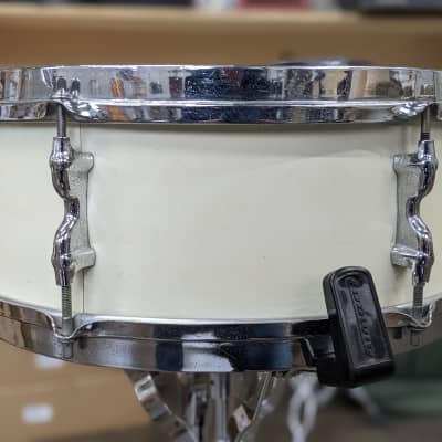 Premier 5.5" x 14" Olympic Snare Drum 60's White image 5