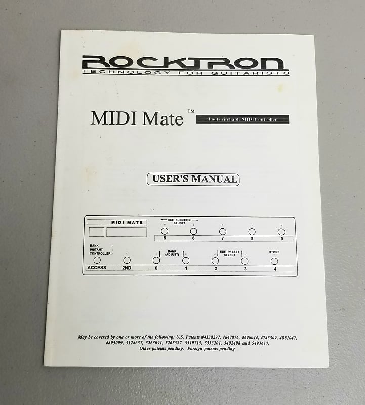 Rocktron Midi Mate Foot Controller Original Owner