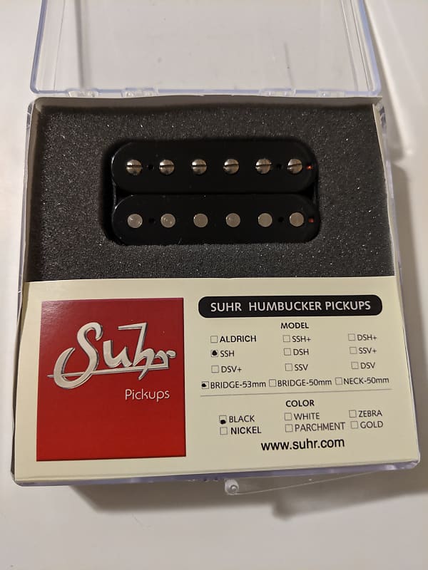 Suhr SSH Bridge Pickup, 53 mm, Black | Reverb UK