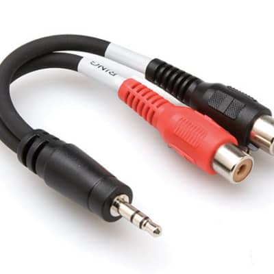 Hosa YRA-154 Y Cable 3.5mm TRS to RCA Female