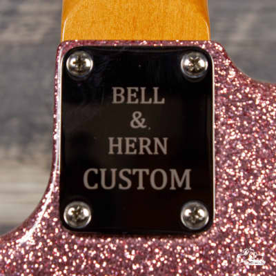 Bell & Hern Custom JazzCaster Finished in "Cousin Strawberry" Sparkle image 10