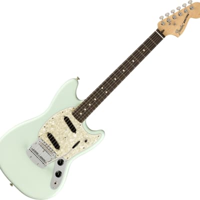 Fender American Performer Mustang Electric Guitar, Rosewood FB, Sonic Blue image 2