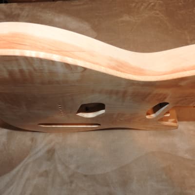 Unfinished Telecaster 2 Piece Alder Body Book Matched Flame Maple Top Std Tele Pup Route 3lbs 6oz image 2