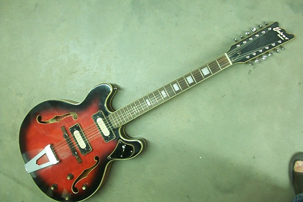 Univox Custom 12 String Hollow Body Electric Guitar 1960 s Vintage Made in Japan MIJ