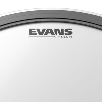 Evans EMAD Coated White Bass Drum Head, 26 Inch image 2