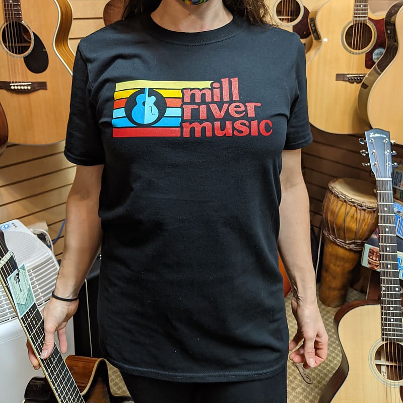 Mill River Music T-Shirt 1st Edition Main Logo Unisex Black Small