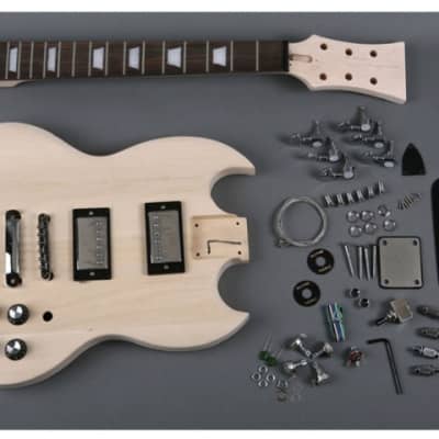 Unbranded SG Electric Guitar DIY Kit Natural Unfinished image 1