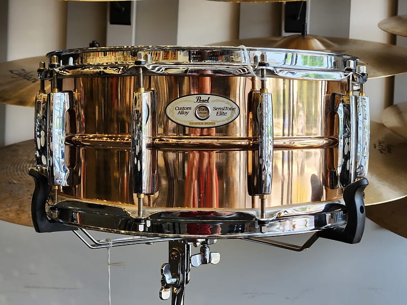 Pearl Sensitone Heritage Brass Alloy Snare Drum - 5 x 14-inch - Black  Nickel