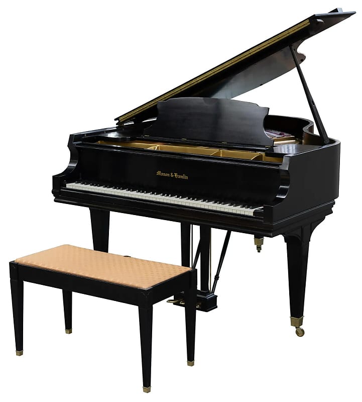 Mason & Hamlin Model A grand piano + Steinway Chair Reverb