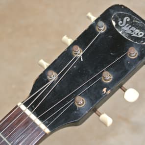 1959  Supro Super  / Thunderstick Guitar with Case  - Silverburst Finish image 8
