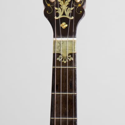 George C. Dobson  Victor Superior 40 bracket 5 String Banjo,  c. 1888, black gig bag case. image 5