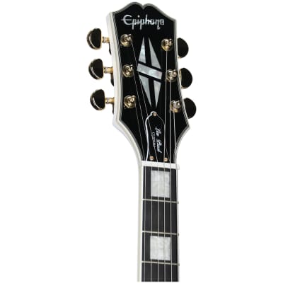 Epiphone Les Paul Custom Electric Guitar, Left-Handed, Alpine White, with Gold Hardware image 7
