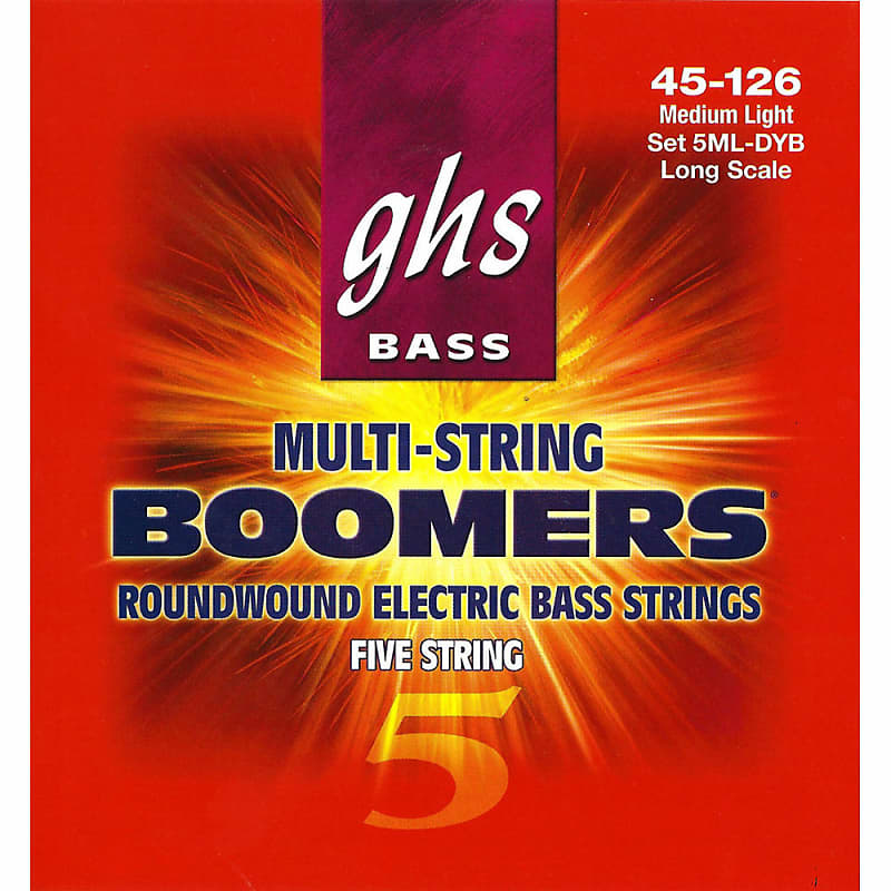 GHS Multi String - Bass Boomers - 5- String Long Scale Set - 45-126 Medium Light image 1