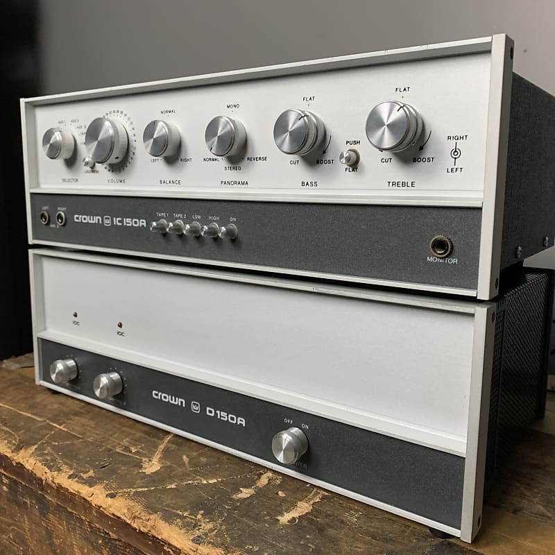 Crown Ic150a preamp and C150a power amp Rare Matched pair Reverb
