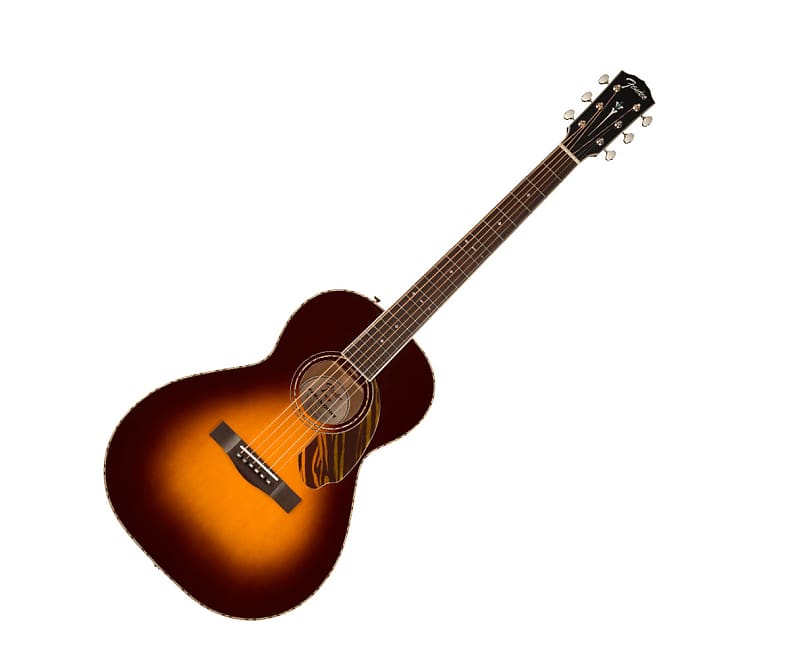 Used Fender PS-220E Parlor w/ Case - 3-Tone Vintage Sunburst image 1