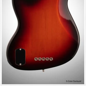 Fender American Deluxe Jazz V 5-String Electric Bass (Rosewood with Case), 3-Color Sunburst, New ! image 4