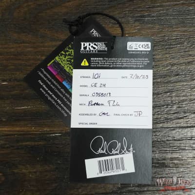 Paul Reed Smith PRS Wild West Guitars Special Run CE 24 Painted Black Neck 57/08 Pickups Orange 7.55 LBS image 10
