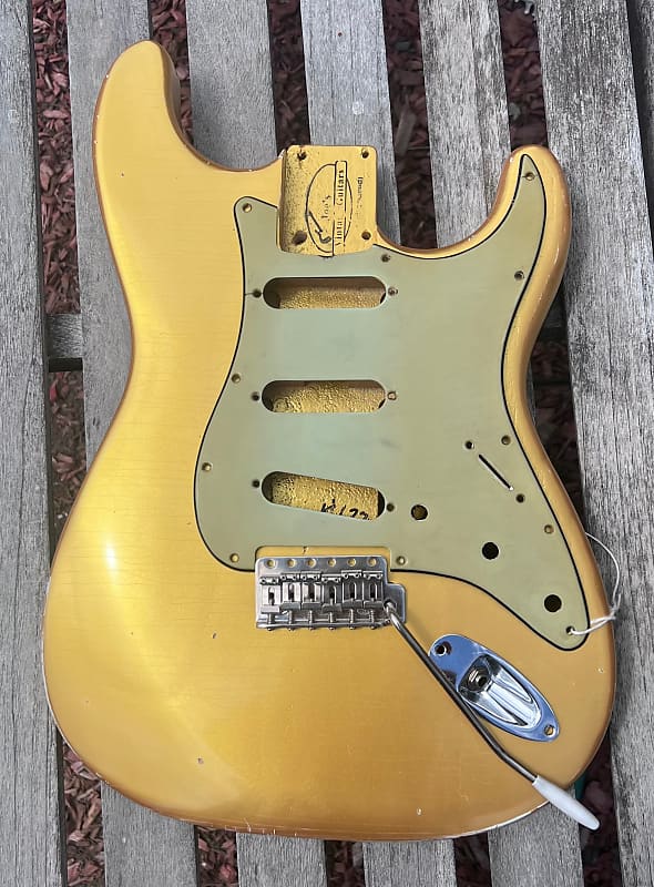 Strat Body Relic Candy Gold Pearl Vivid Metalic Jvguitars Reverb 7114