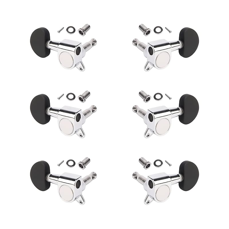 3R3L Chrome Acoustic Electric Guitar String Tuning Peg Key Reverb