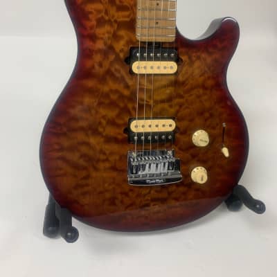 Ernie Ball Music Man Axis Super Sport with Tremolo 2021 - Roasted Amber Quilt image 3
