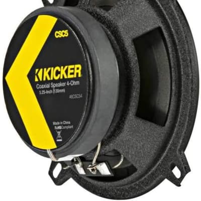 Kicker 46CSC54 Car Audio 5 1/4" Coaxial Full Range Stereo Speakers Pair CSC5 image 3