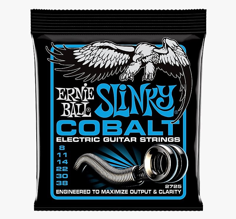 Ernie Ball EXTRA SLINKY COBALT ELECTRIC GUITAR STRINGS - 8-38 Box of EIGHT sets image 1