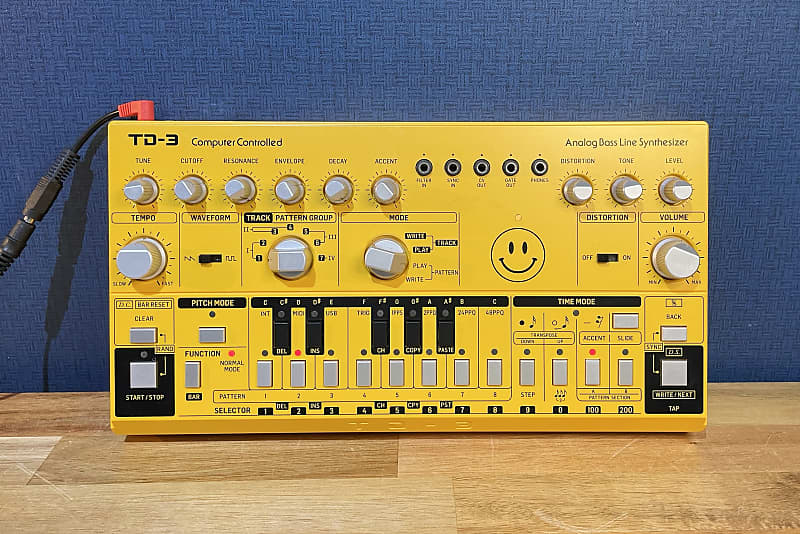 Mint] Behringer TD-3-AM Yellow Analog Bass Line Synthesizer | Reverb