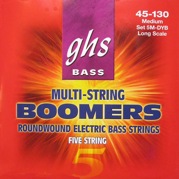 Immagine GHS 5-5M-DYB 5-string Bass Strings with Low-B 45-130 Nickel - 1