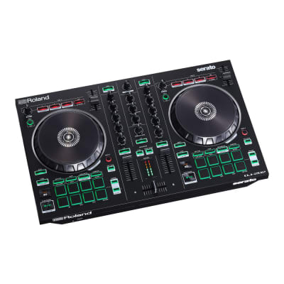 Roland DJ-202 Lightweight Design Easy-Grab Handles Plug-and-Play Connectivity Two-Channel Four-Deck USB Powered Serato DJ Controller with Serato DJ Pro Upgrade image 3