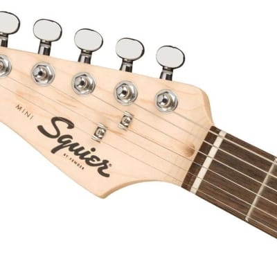 Squier Mini Stratocaster Electric Guitar, with 2-Year Warranty, Black, Laurel Fingerboard, Left-Handed image 5