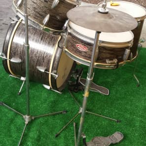1960s Olympian MIJ Rare Finish Drum set 12, 14, 20, snare Cool retro color image 5