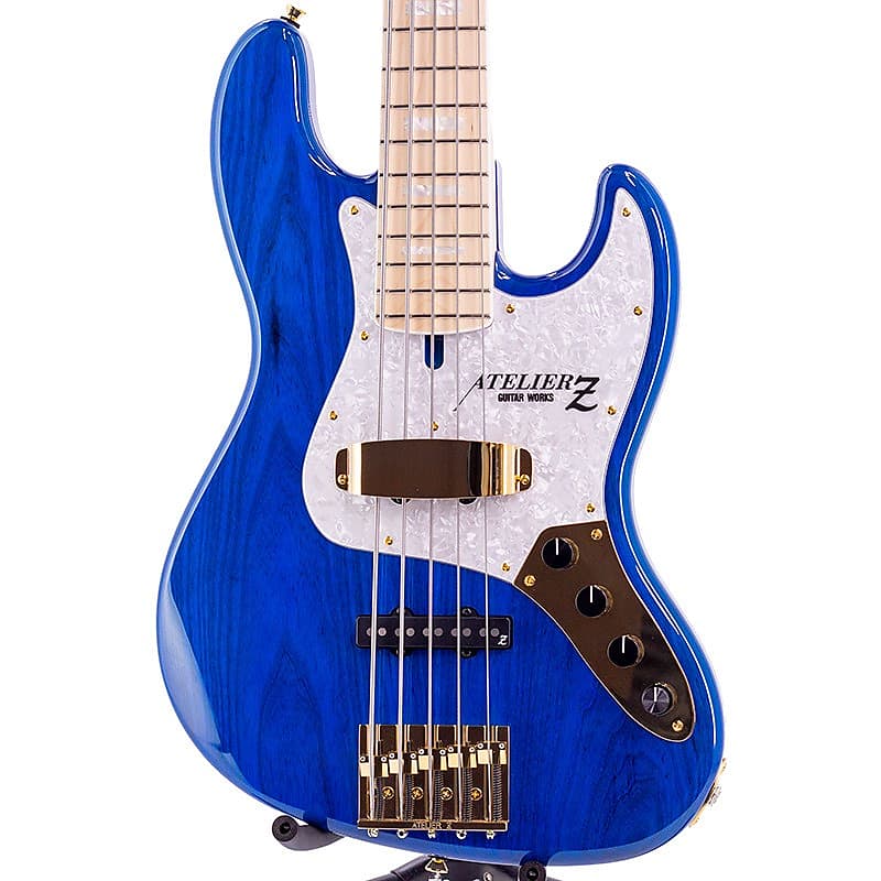 ATELIER Z M-265 Custom with White Pearl Pickguard (TP-Blue/M MH/Gold  Hardware) -Made in Japan-