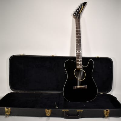 Circa 1985 Kramer Ferrington Black Finish Vintage Acoustic Electric Guitar w/OHSC image 1