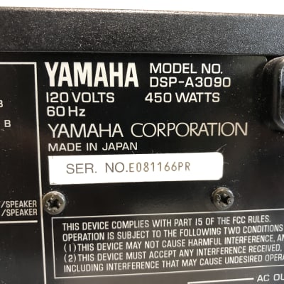 Yamaha DSP-A3090 Amplifier Pre-Amp 7 Channel Audiophile Japan HiFi