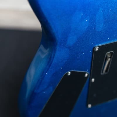 Kramer Baretta "Hot Rod" Electric Guitar  - Blue Sparkle Flames (9014-BO) image 9