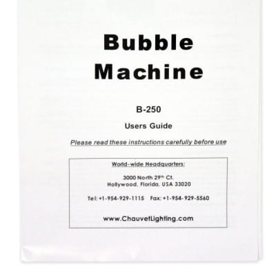 Chauvet DJ B-250 Portable Kids Party Bubble Effect Machine B250 image 12