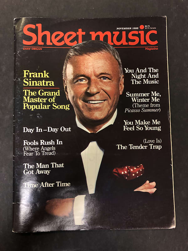 1986　Sinatra　Music　1986　Frank　November　Magazine　Sheet　Shacor　Reverb