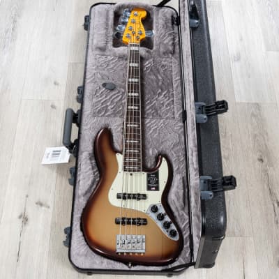 Fender American Ultra Jazz Bass V 5-String, Rosewood Fingerboard, Mocha Burst image 10