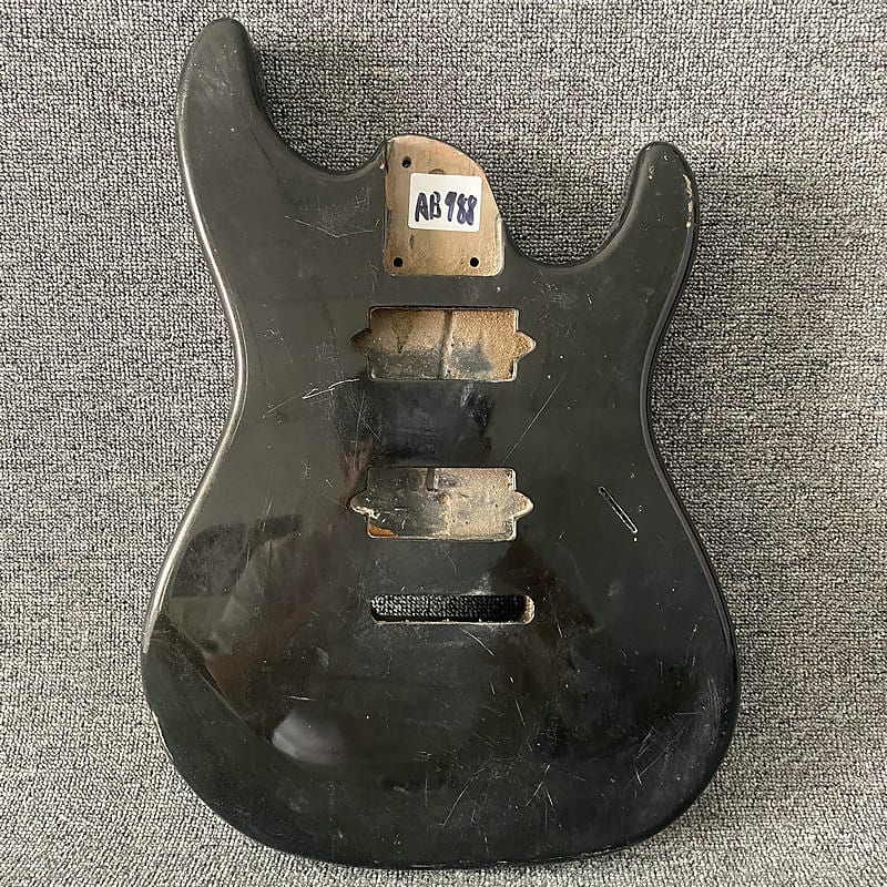 Gloss Black Basswood Guitar Solid Body DIY Project Reverb