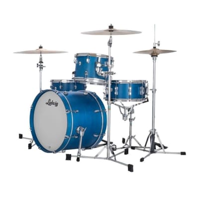 Ludwig Neusonic Downbeat 3pc Drum Set Satin Royal Blue image 2