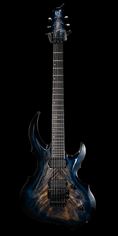 ESP Custom FRX CTM FR Neck-Thru, Mercury Blue Burst, Seymour