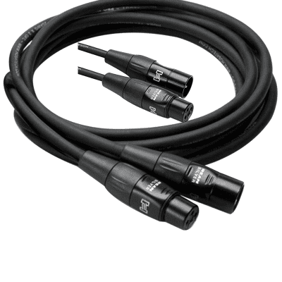 NEW - Hosa Pro Microphone Cable REAN XLR3F to XLR3M, HMIC-025 (25 Feet) Black image 2