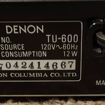 Denon Vintage Denon TU-600  AM/FM Stereo Tuner (1989) 80s image 7