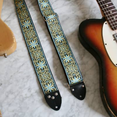 Vintage 60s Azur 'Tapestry' Hippie Guitar Strap Replica