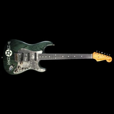 Fender Custom Shop Masterbuilt Yuriy Shishkov Pacific Battle Stratocaster Electric Guitar Transparent Green image 8