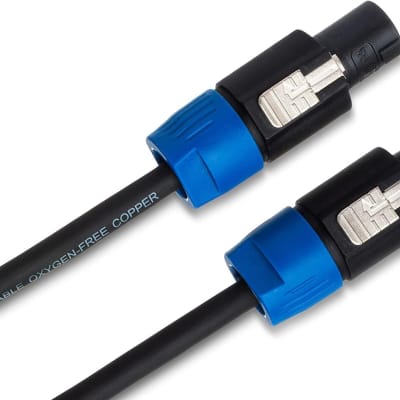 HOSA SKT Pro 14 Gauge Speaker Cables REAN speakOn - (50 Feet) (Black) image 2