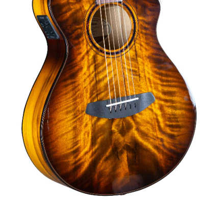 Breedlove Pursuit Exotic S Companion Tigers Eye CE Acoustic Electric Guitar Myrtlewood-Myrtlewood image 5
